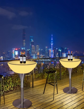 Стол светящийся квадратный на металическом основании 60х60х76 Стол светящийся квадратный на металическом основании 60х60х76