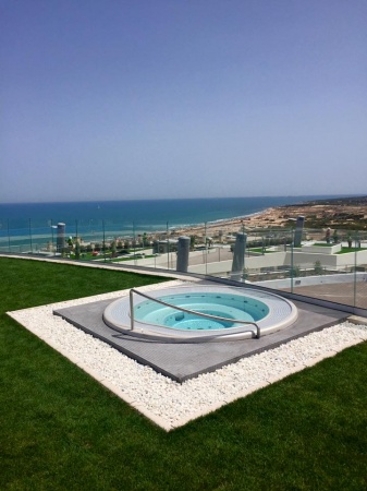 Переливной круглый спа бассейн USSPA Dino